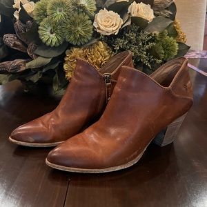Frye brown leather booties Size 8